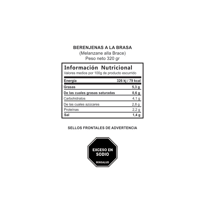 BERENJENAS A LA BRASA Casa Rinaldi x320 gr