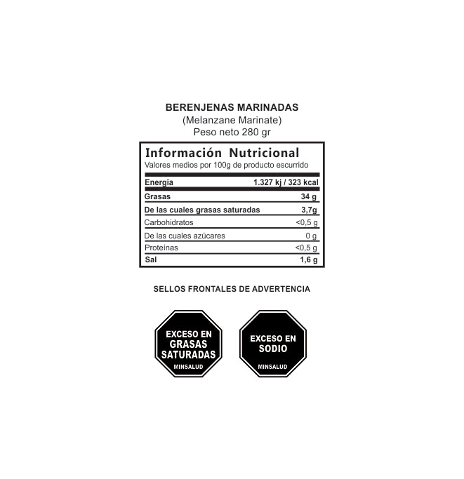Berenjenas Marinadas 280 gr