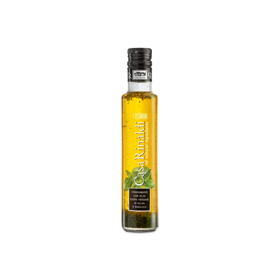 ACEITE DE OLIVA EXTRAVIRGEN AROMATIZADO A LA ALBAHACA 250 ml