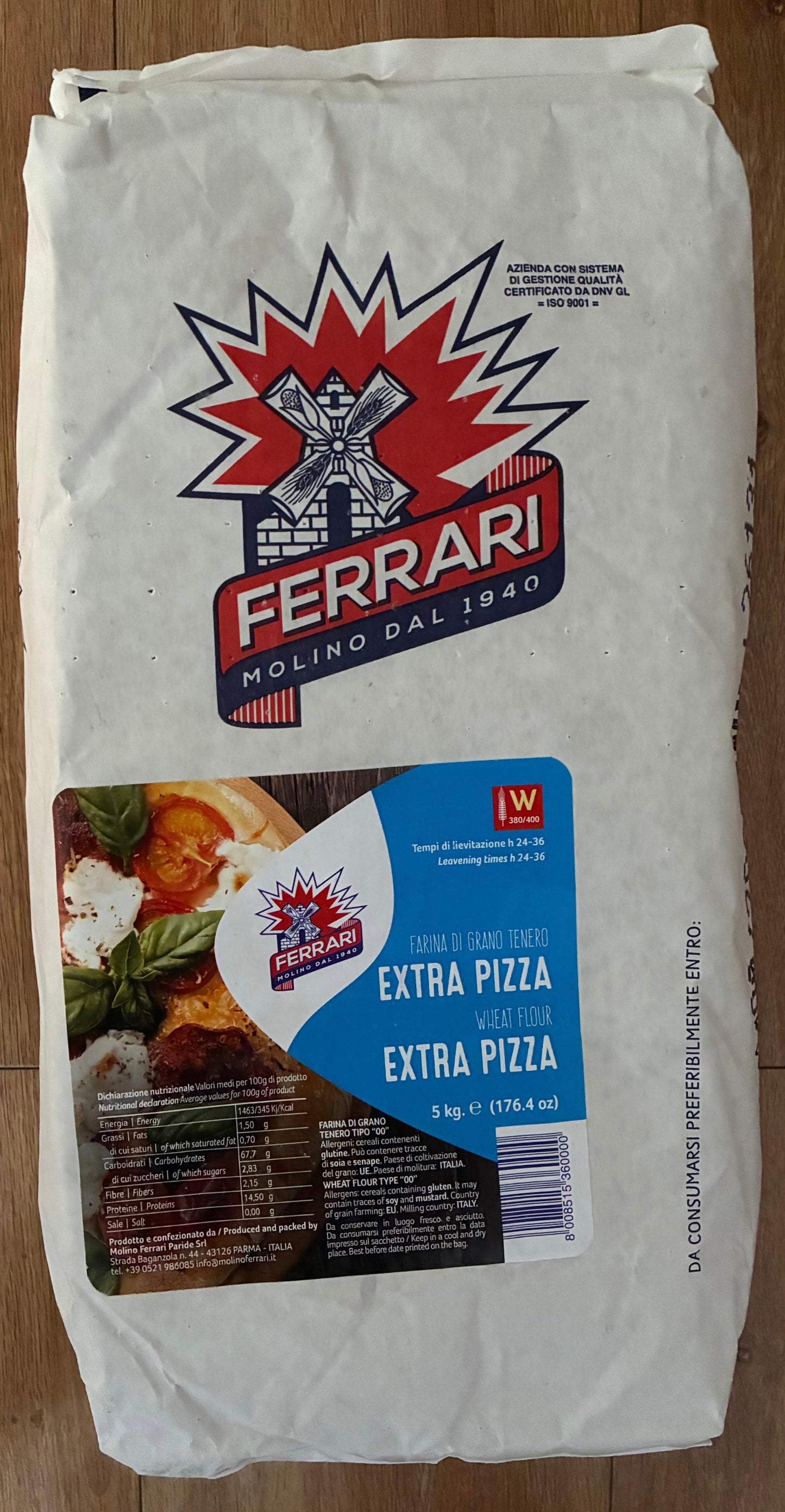 Harina de Trigo Tipo "00" Extra Pizza 5 Kilos