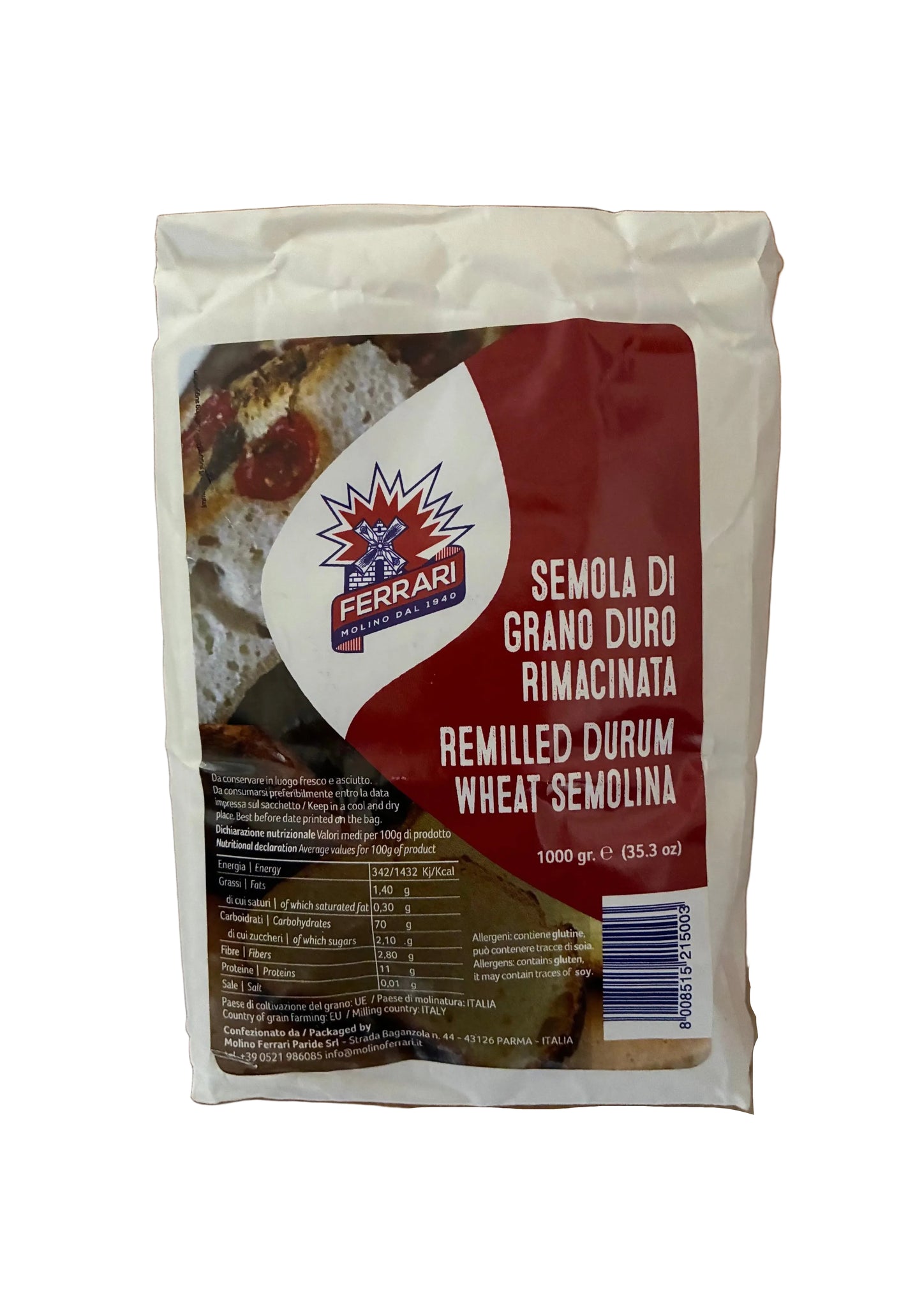 Semola para pasta fresca y otros 1 Kilo
