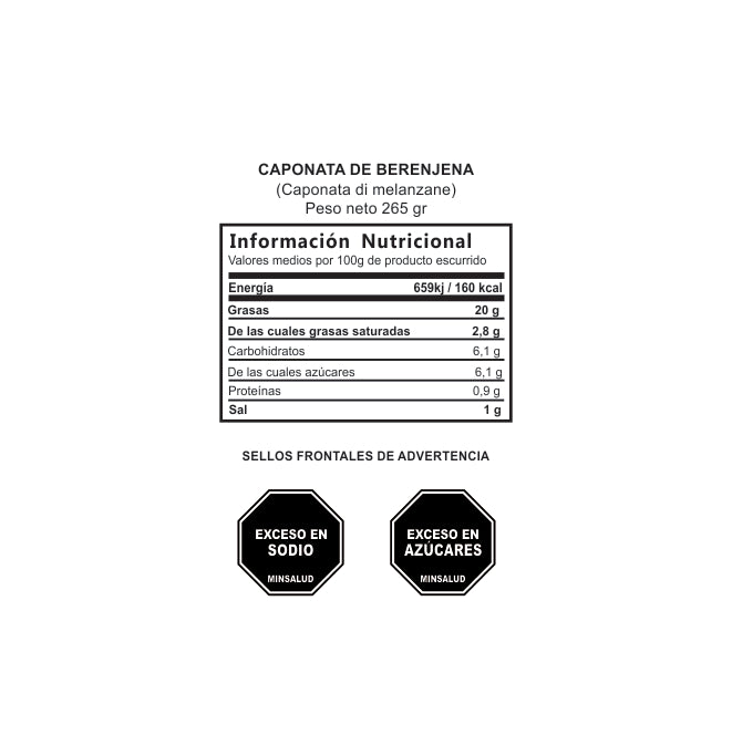 CAPONATA DE BERENJENA 265 gr