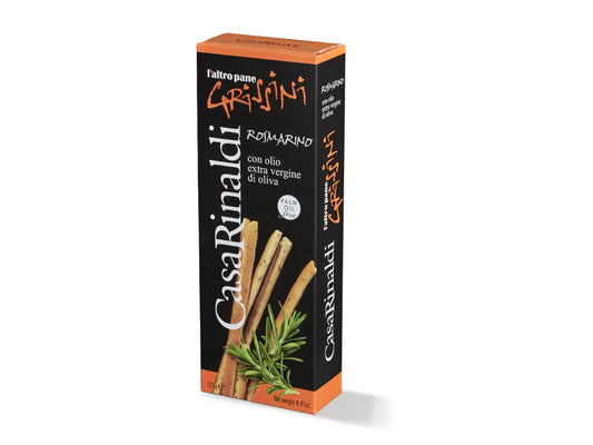 GRISSINI CON ROMERO Y ACEITE DE OLIVA EXTRAVIRGEN 125 gr