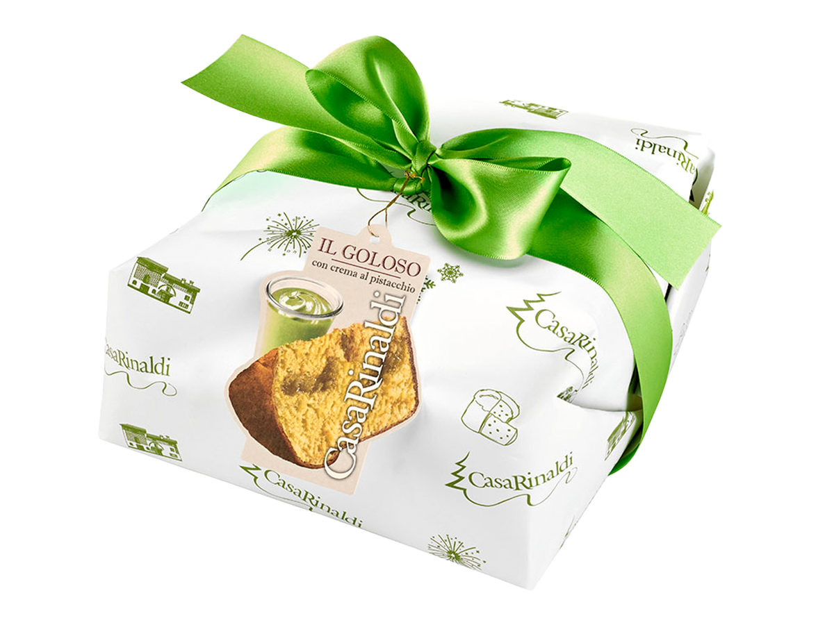 PANETTONE CON CREMA DE PISTACHO  750 gr _ EMPAQUE REGALO - Casa Rinaldi