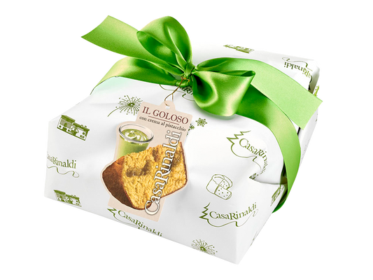 PANETTONE CON CREMA DE PISTACHO  750 gr _ EMPAQUE REGALO - Casa Rinaldi