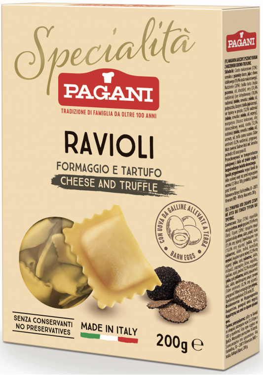 Ravioli con queso y trufa x200 gr