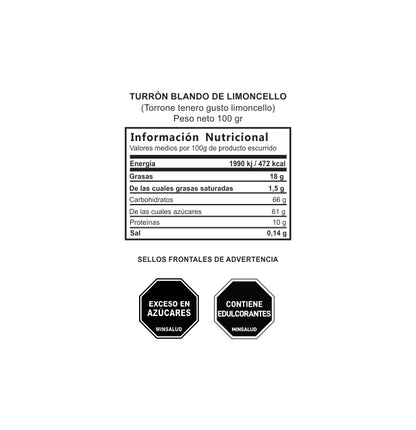 TURRÓN BLANDO DE LIMONCELLO 100 gr