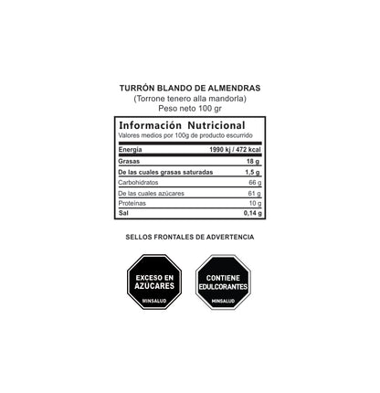 TURRÓN BLANDO DE ALMENDRAS 100 gr