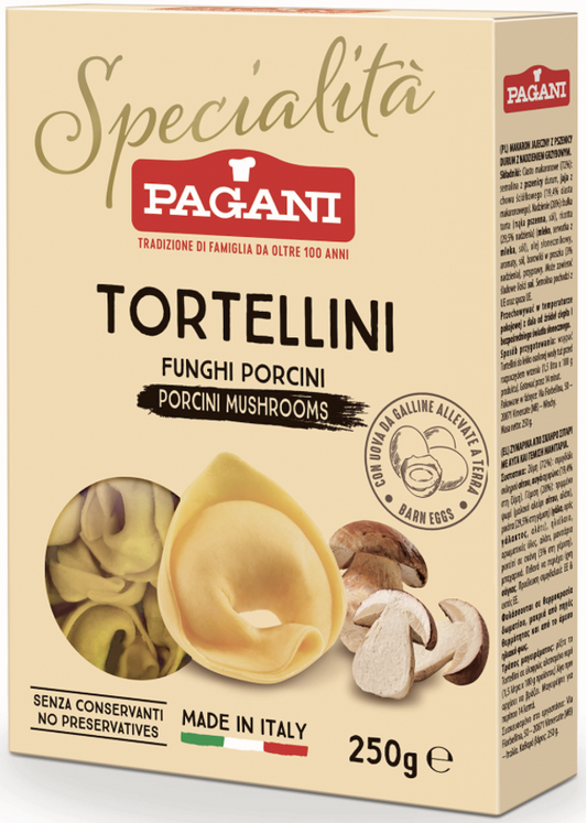 Tortellini con hongos porcini x250gr.