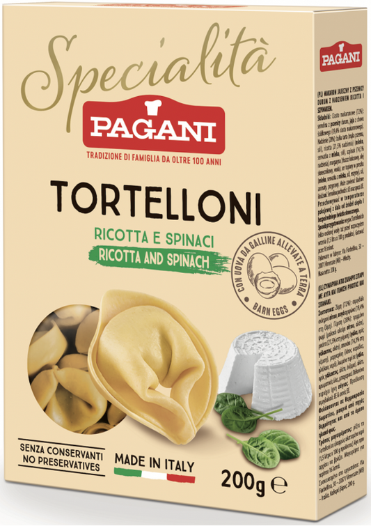 Tortelloni con queso ricotta y espinaca x200 gr