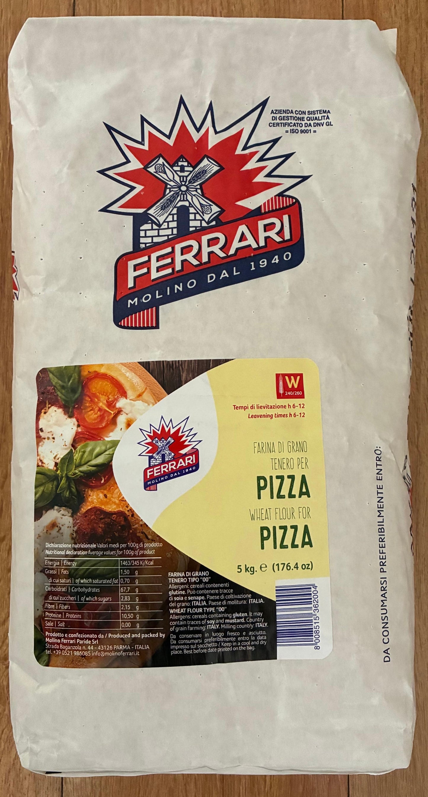 Harina de Trigo Tipo "00" Para Pizza Y Pan 5 Kilos
